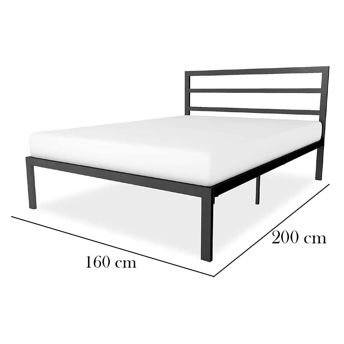 Iron bed with electrostatic paint