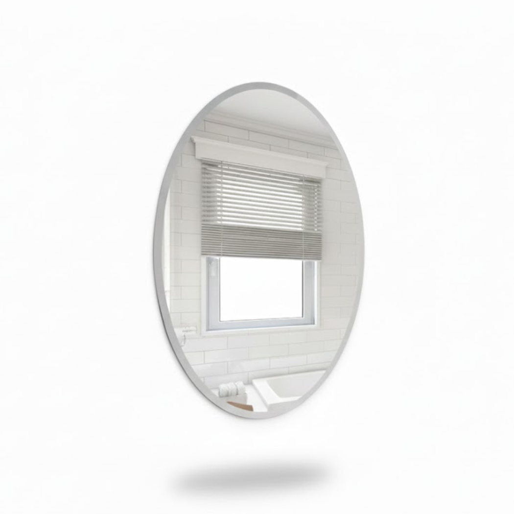 Oval mirrors with 2 cm bevel – High-quality glass – Size 60×80 cm – Model KTM-015