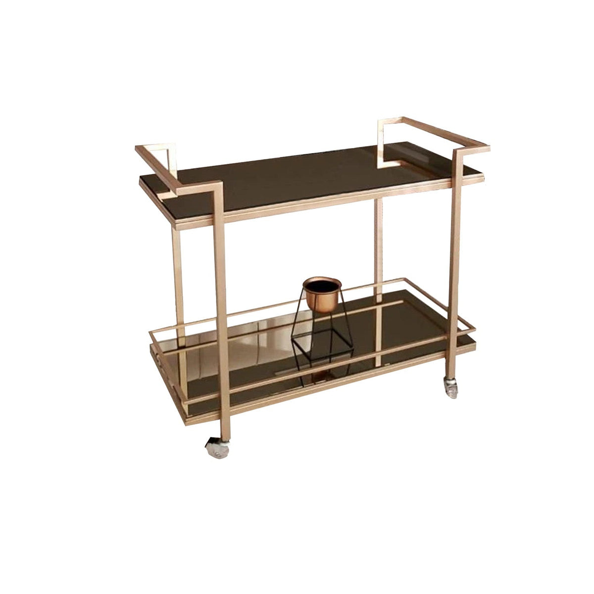 Sturdy kitchen trolley made of rust-resistant iron with a practical design