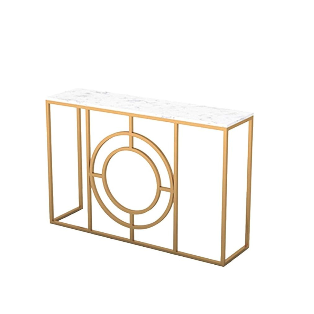 Steel coated console – luxurious natural Carrara marble surface – elegant modern design – model ZSL-024