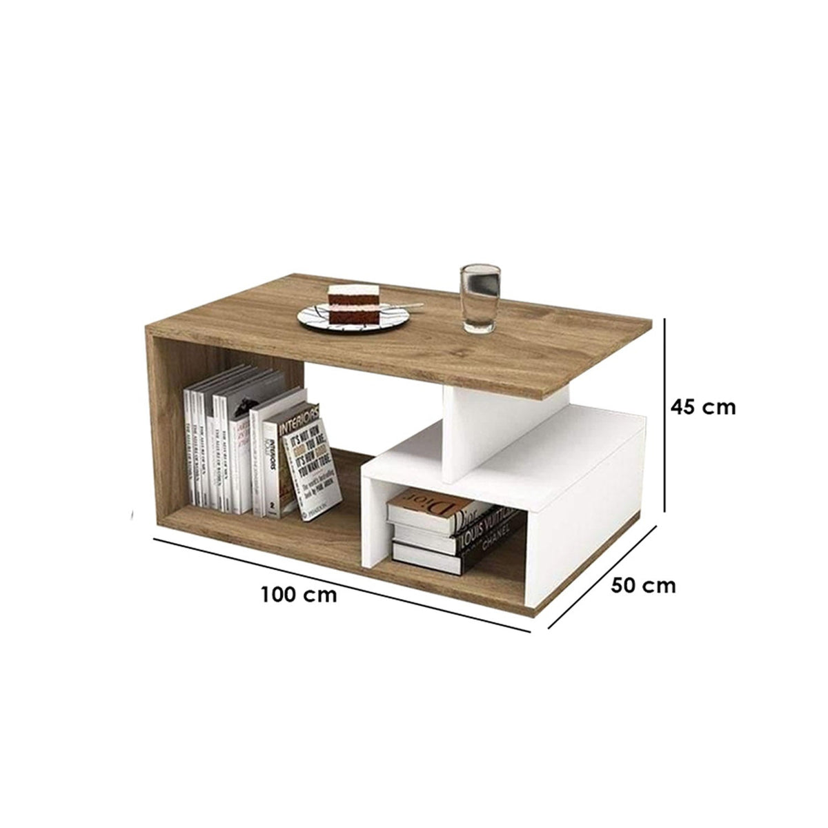 لاندا ترابيزة قهوة بعدة ارفف 100 * 45 خشب MDF