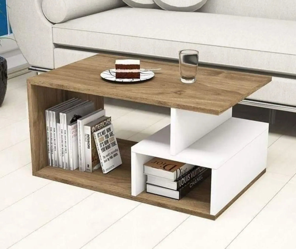 لاندا ترابيزة قهوة بعدة ارفف 100 * 45 خشب MDF