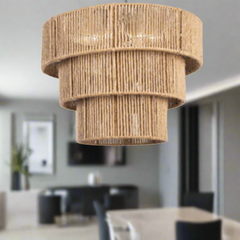 An elegant vertical design chandelier that adds a touch of luxury to the decor.
