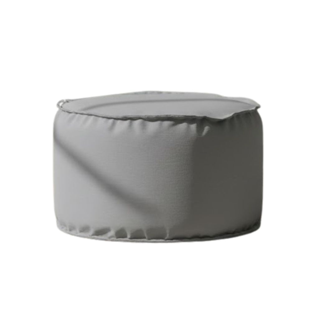 Medium-sized pouf with comfortable and modern Sabia fabric in gray color ELH-087