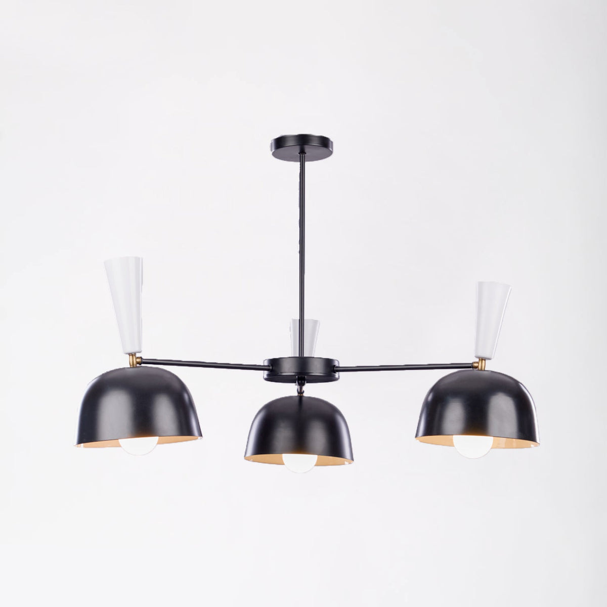 Large aluminum chandelier with a luxurious design