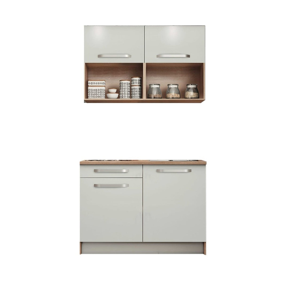 Complete kitchen with wood countertops with MDF layer - KYN-151