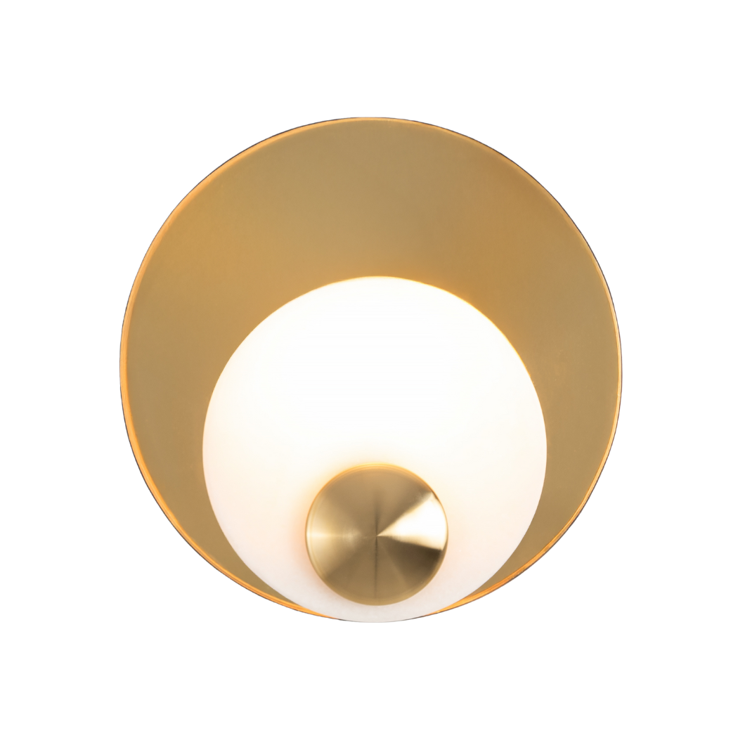 Modern Wall Sconce WDD-033 – Luxury Design of Golden Stainless Steel and White Marble with G9 Bulb