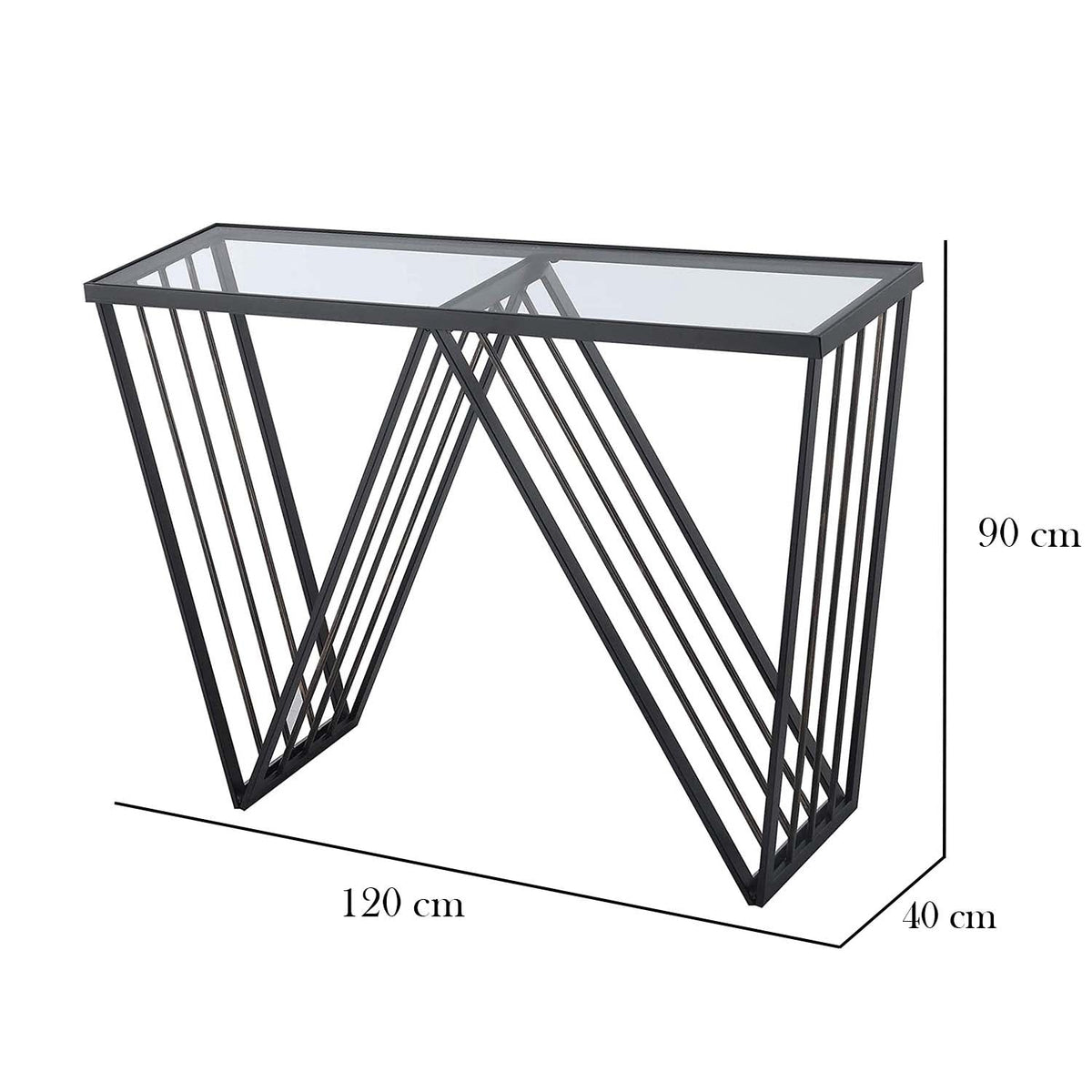Ayoti iron console electrostatic paint