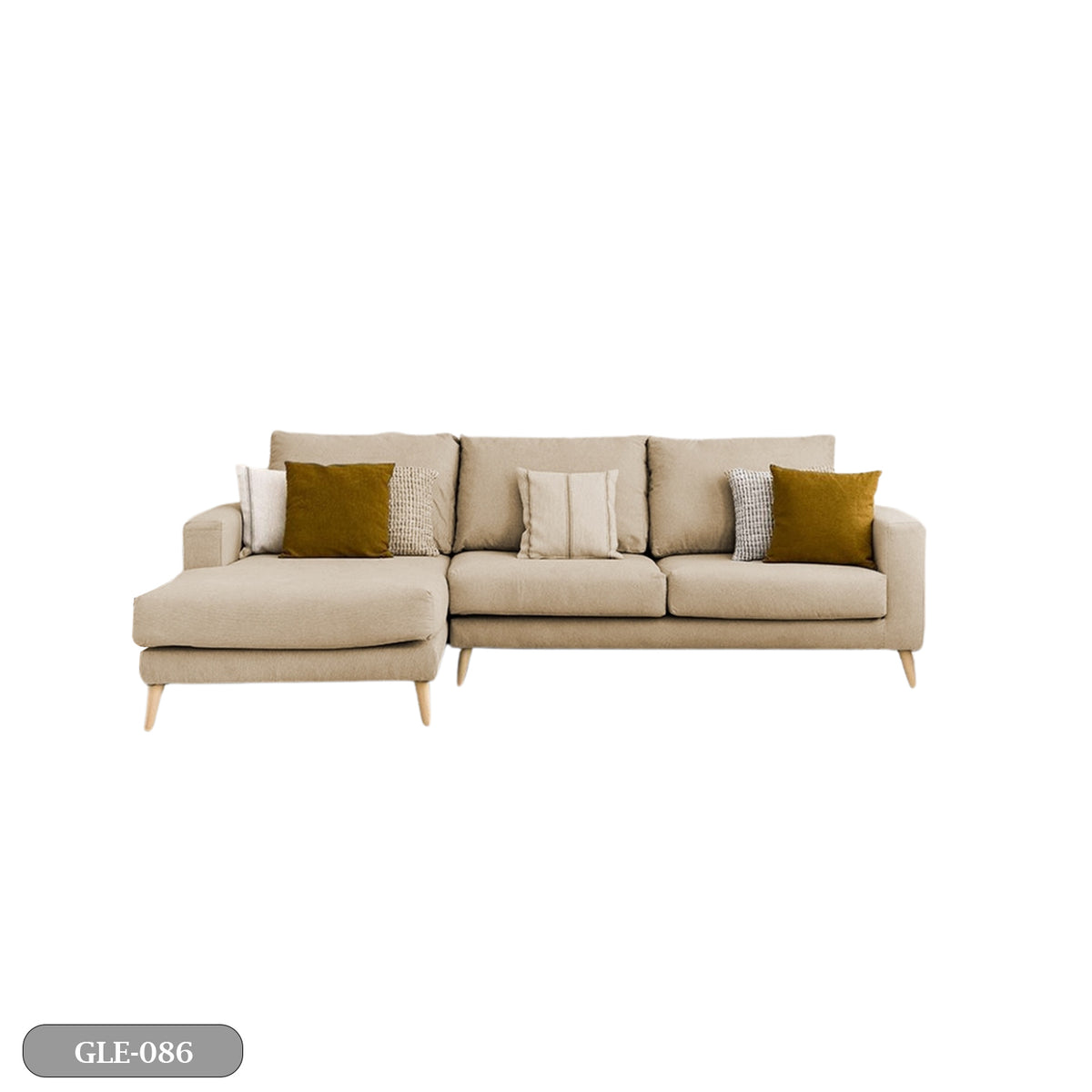 Beech wood corner and linen fabric - GLE-086