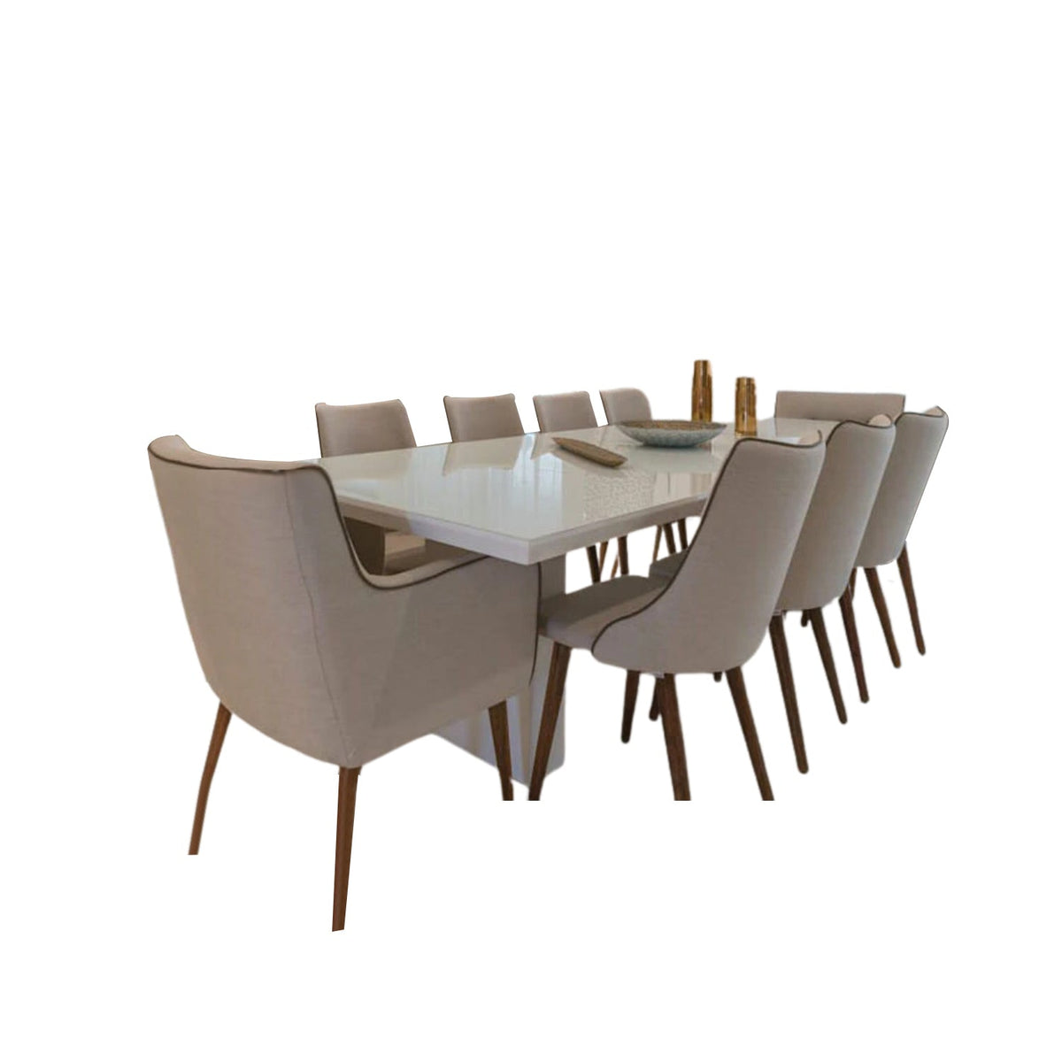 Dining table - 11 pieces of red beech wood - natural wood counter - KYN-178