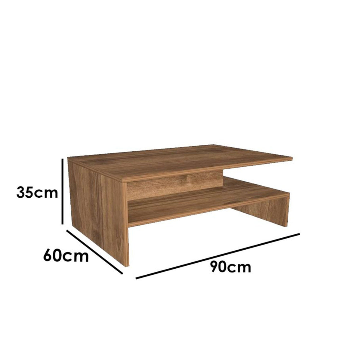 لونارا ترابيزة قهوة و رف 90 * 35 خشب MDF