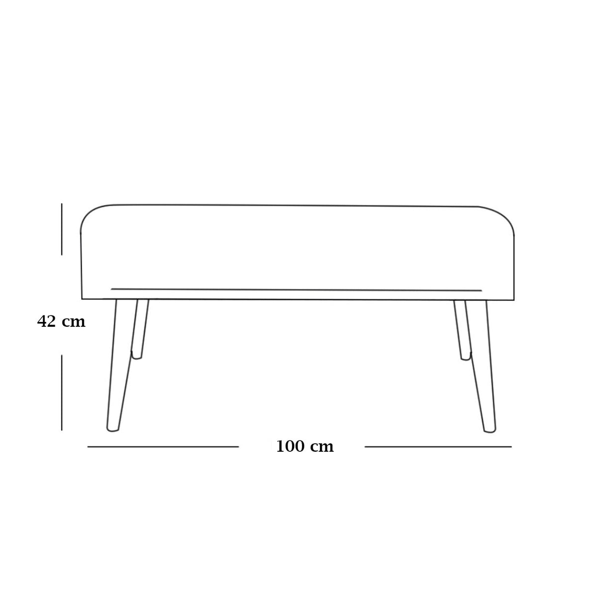 Dining table - 6 pieces of red beech wood and MDF wood table - KYN-172