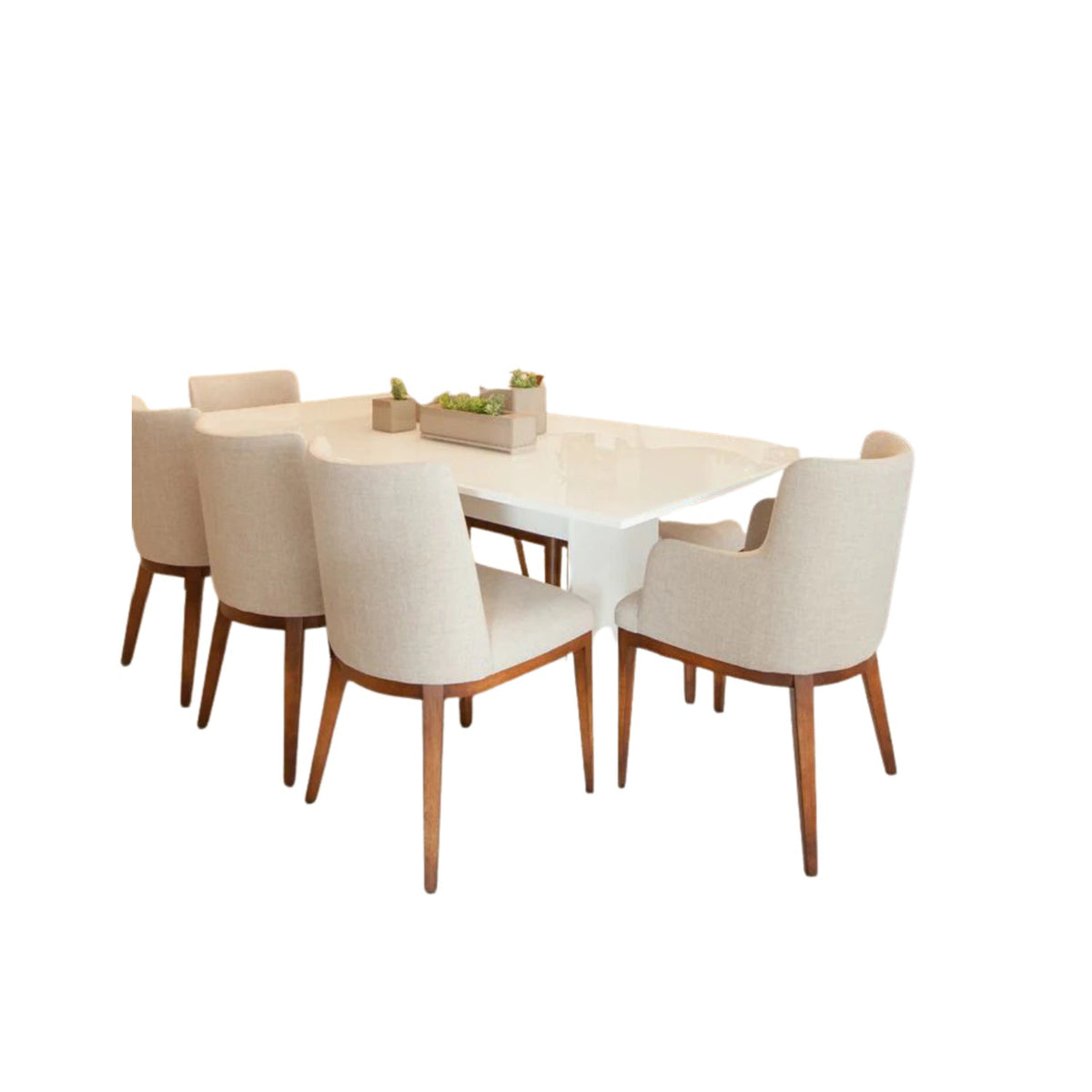 Dining table - 9 pieces of beech wood - natural countertop - KYN-188