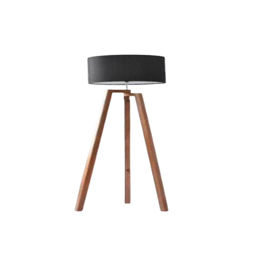 Ground shampoo wooden natural wood with off-white linen cover + black base and reddish brown paint – SKN-026 model from Oscar Furniture