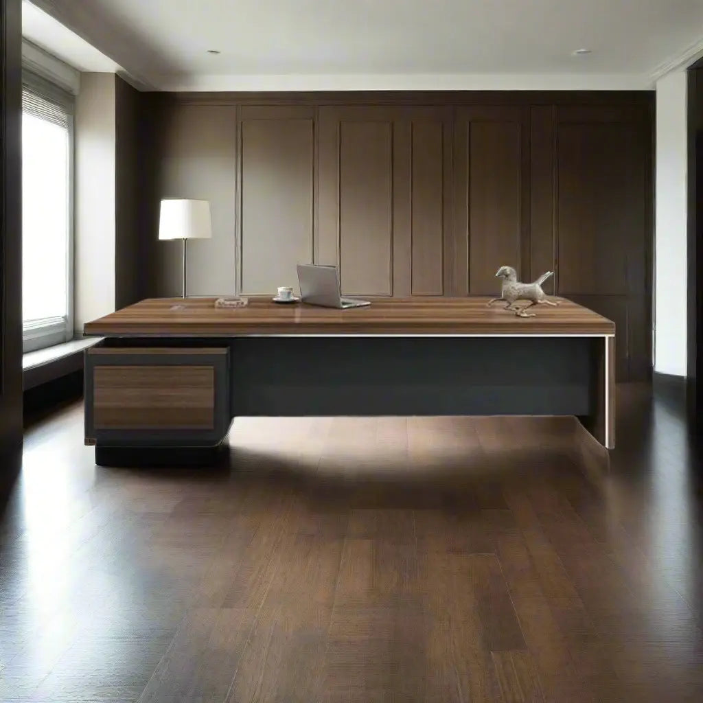 High-quality Spanish MDF wooden manager’s desk – a durable, modern design suitable for professional offices – CEM-141