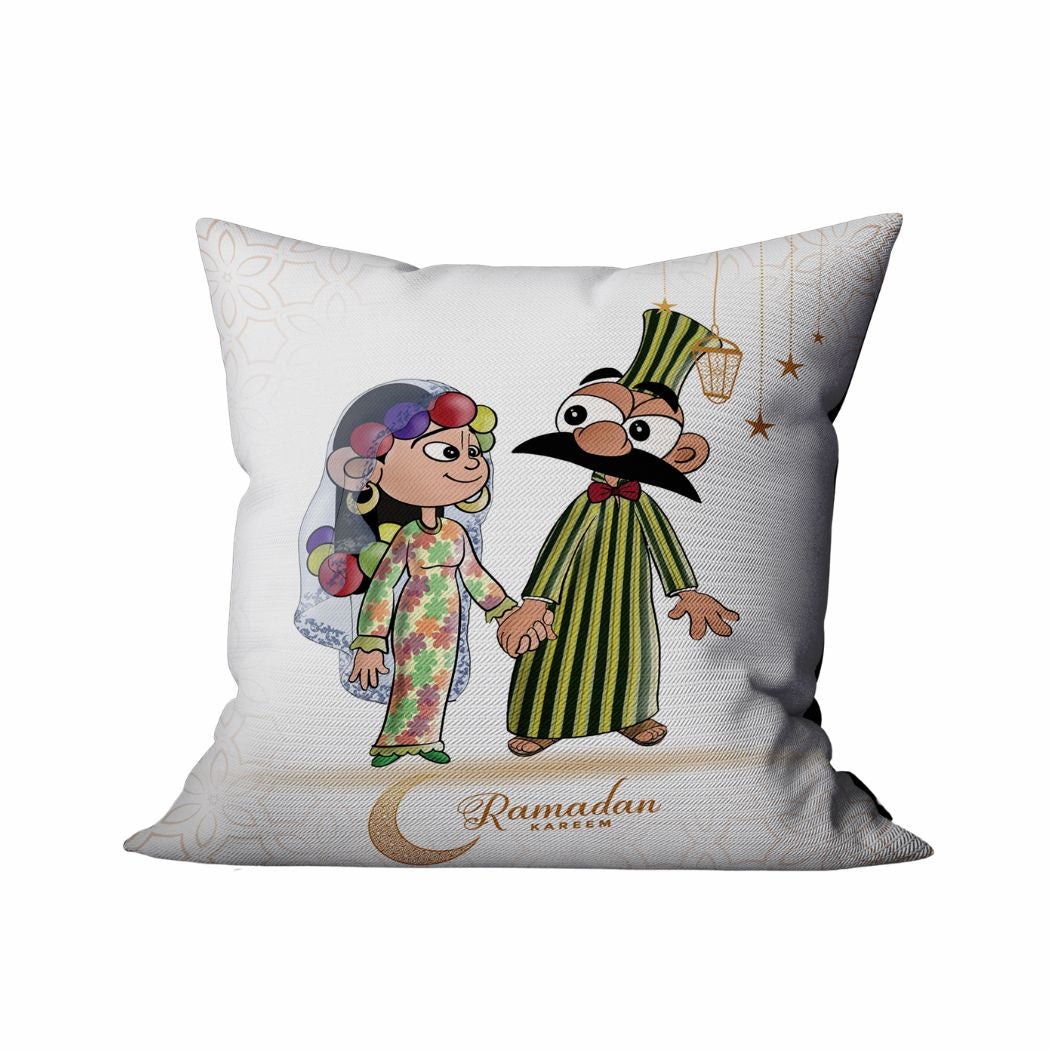 Ramadan Cushion 40×40 cm with Fiber Filling and Zipper – Elegant Ramadan Design | OS-RAM-020