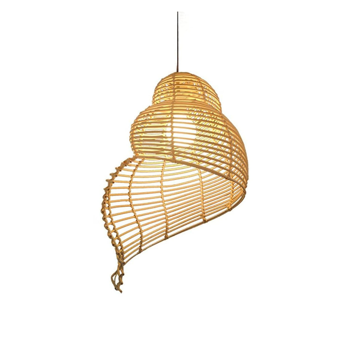 Natural Bamboo Chandelier 30x40cm - HOB-033