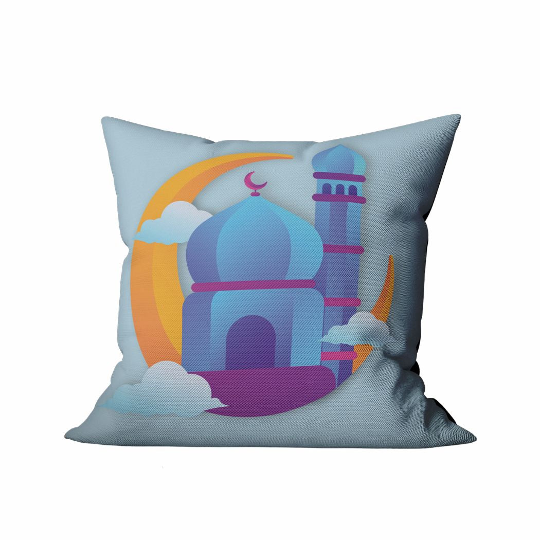 Ramadan Cushion 40×40 cm with Fiber Filling and Zipper – Elegant Ramadan Design | OS-RAM-055