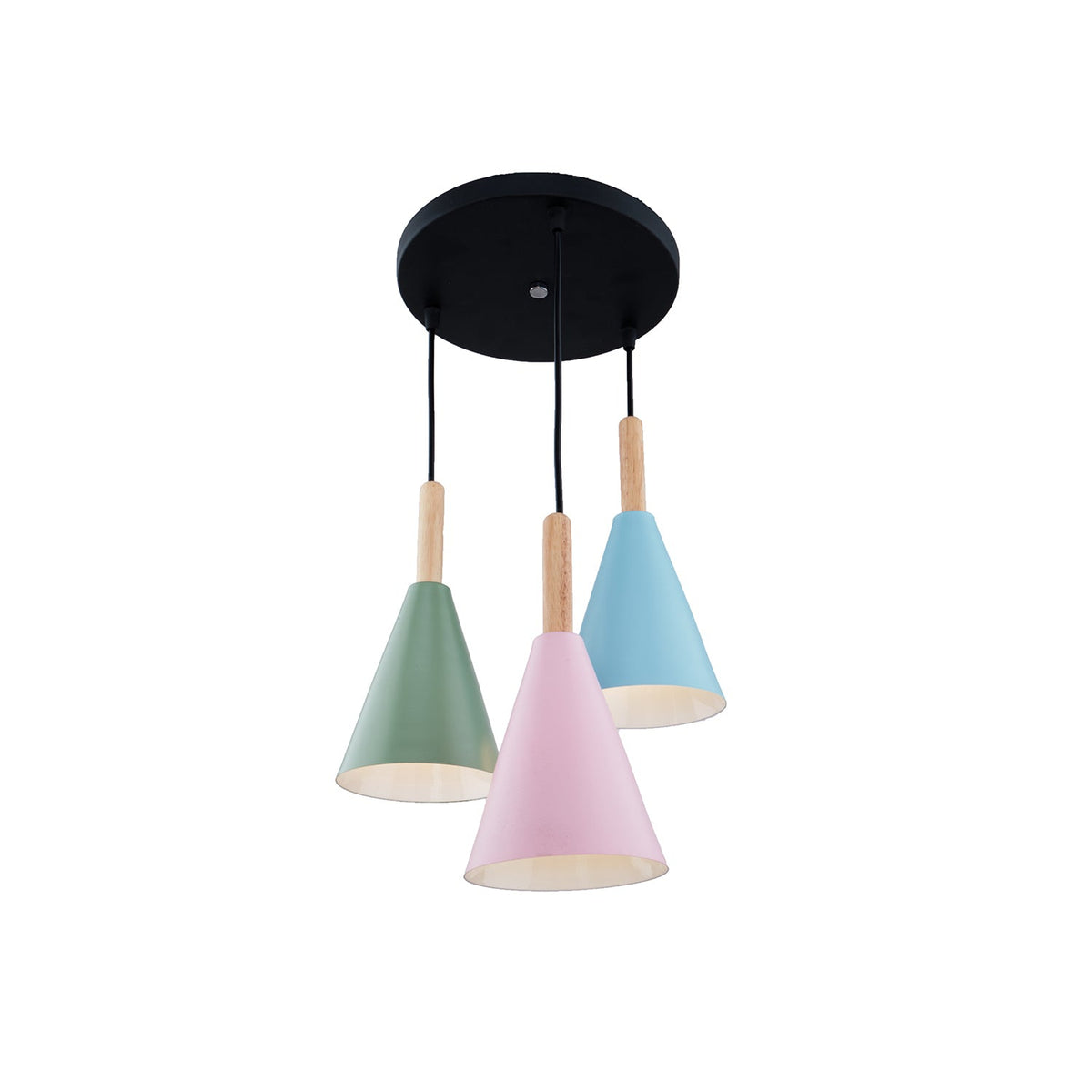 Medium-sized aluminum chandelier with a modern design
