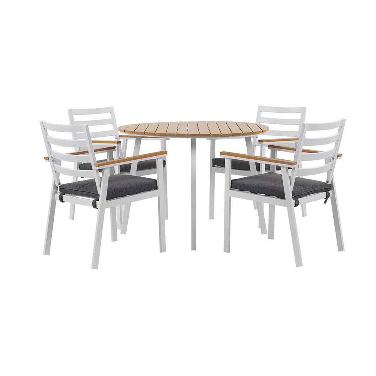 Aluminum dining set 4 chairs and table - OS-323