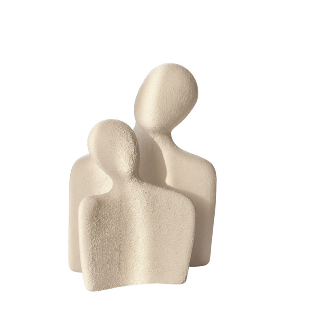 Set of 2 White Marbled Pottery Vases – KHK-011