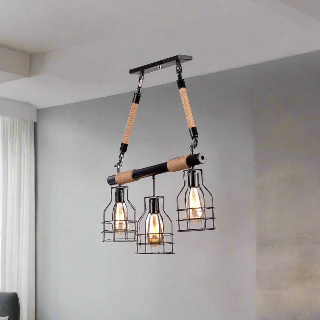 Luxury aluminum chandelier with a sleek modern design