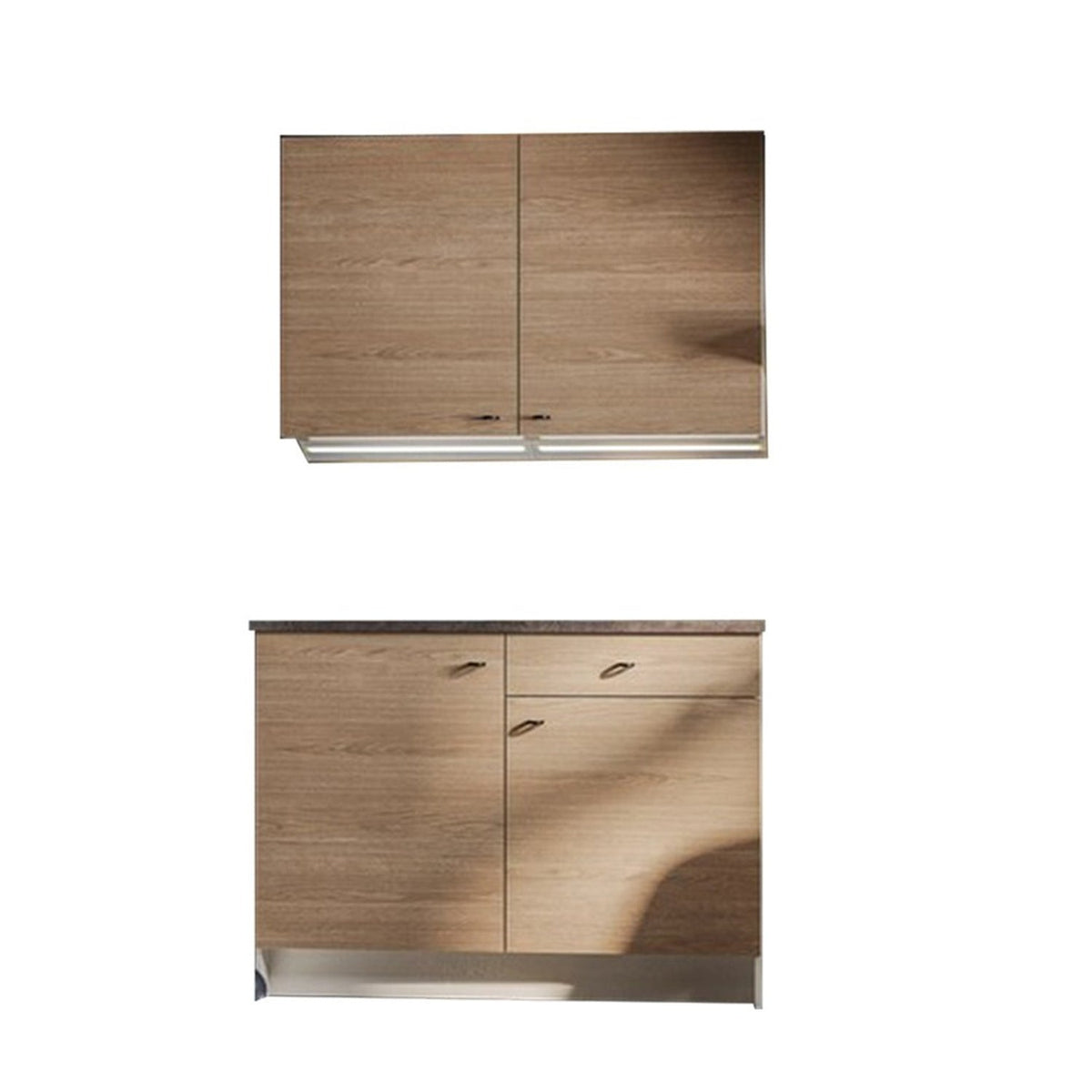 Complete kitchen with wood countertops with MDF layer - KYN-154