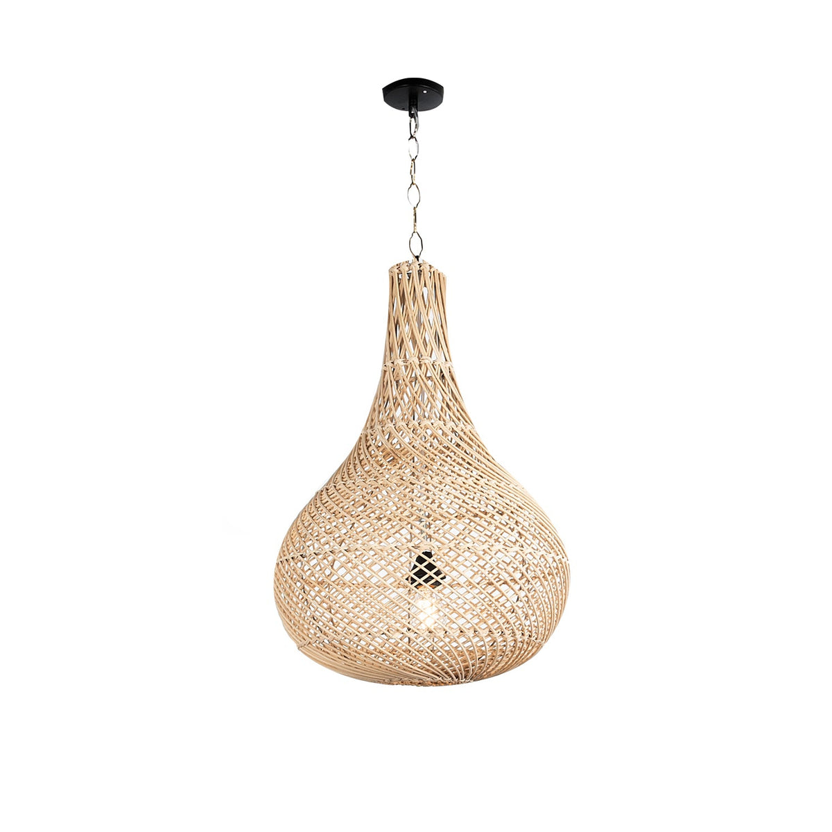 Natural Bamboo Chandelier 40x50cm - HOB-034