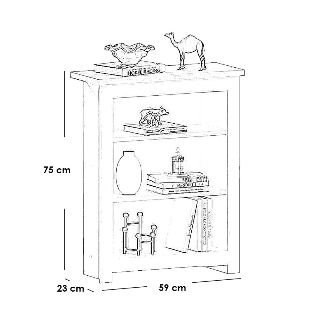 مكتبة أطفال خشب MDF 59×23×75 سم – تصميم عملي وأنيق