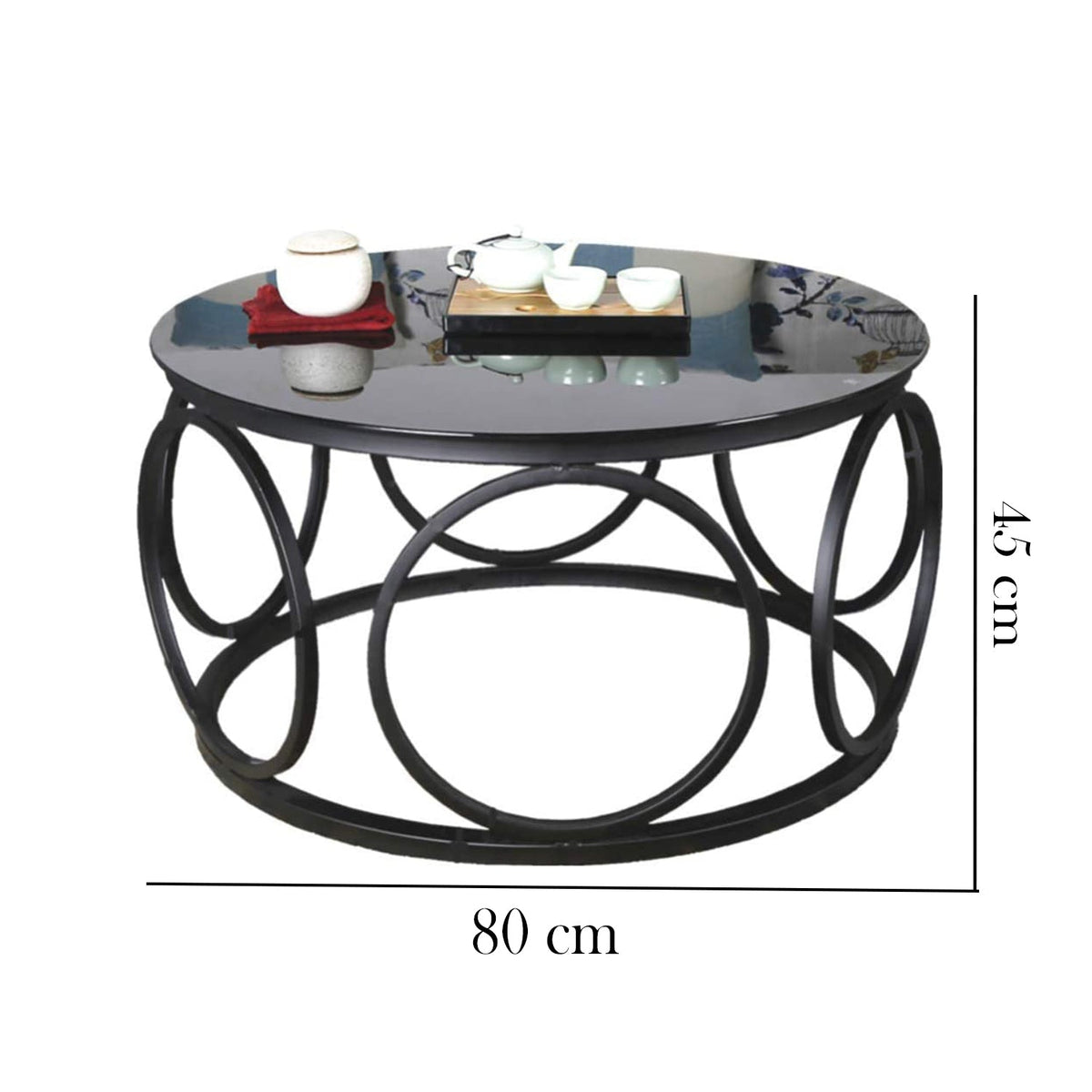 Erika metal steel coffee table with thermal electrostatic paint