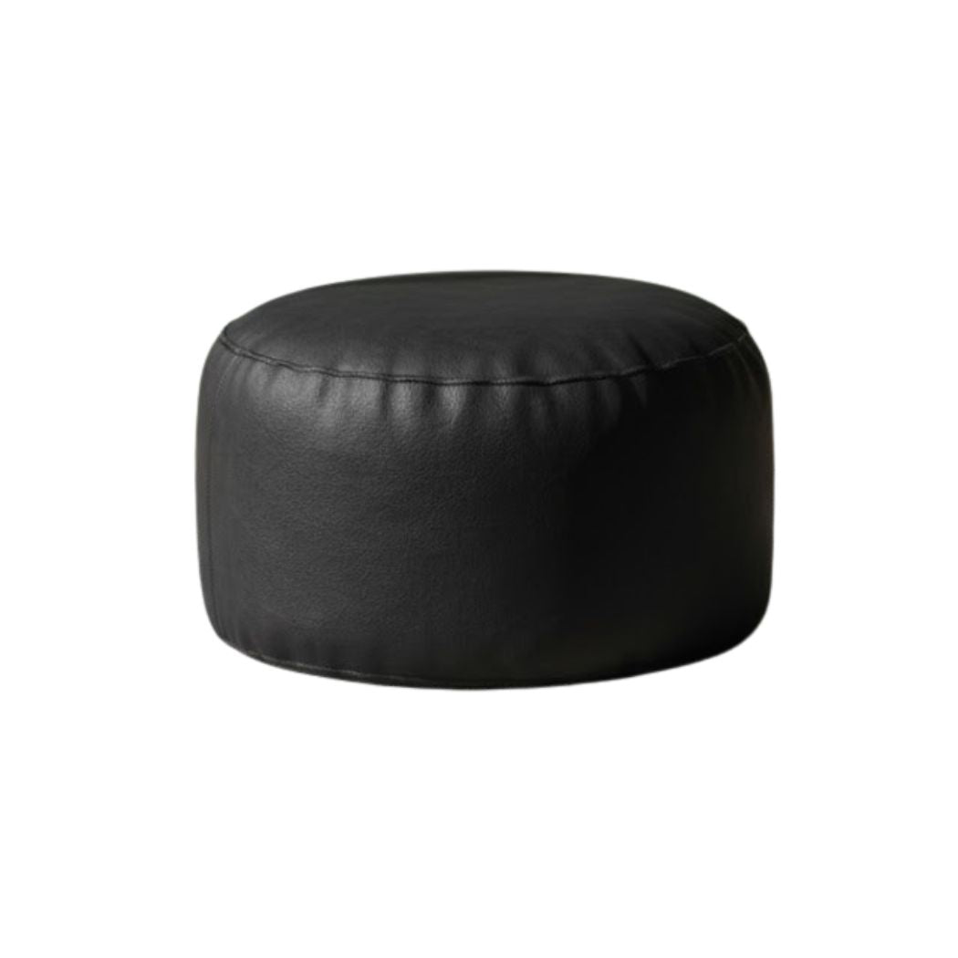 Large Ottoman with Comfortable and Modern Sabia Fabric in Black ELH-083
