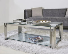 The coffee table 110 * 55 glass