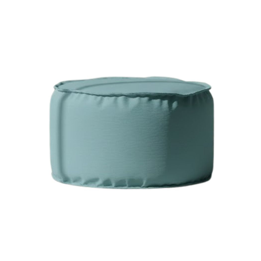 Bean bag pouf Small size with Sabia fabric, chic and modern in turquoise color ELH-090