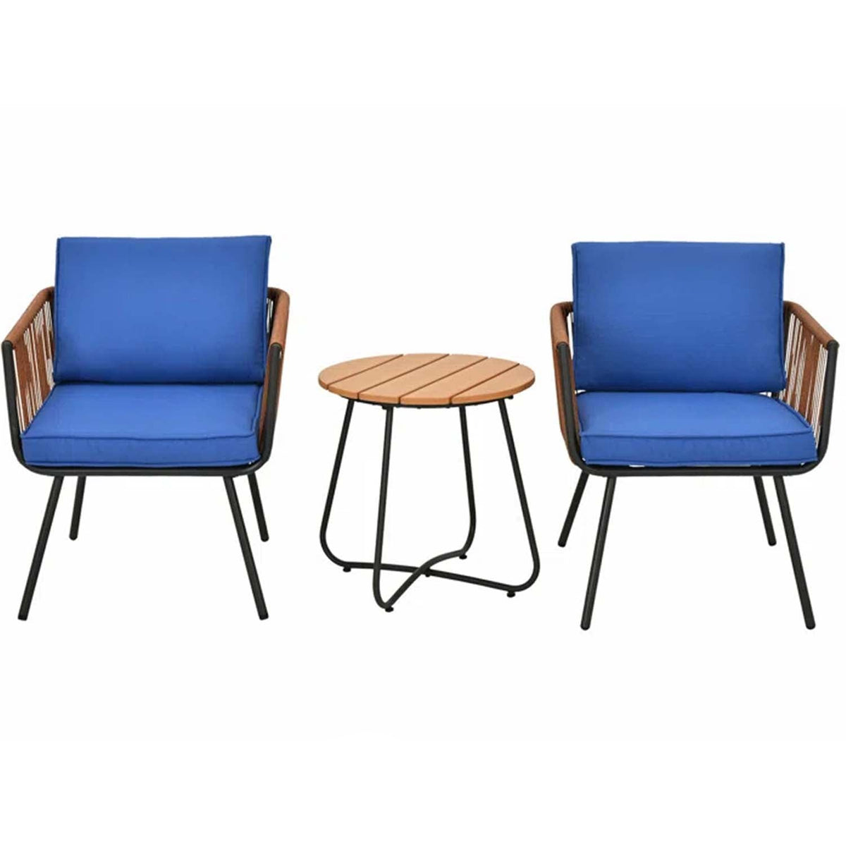 Set of 2 chairs and a table made of rattan - OS-313