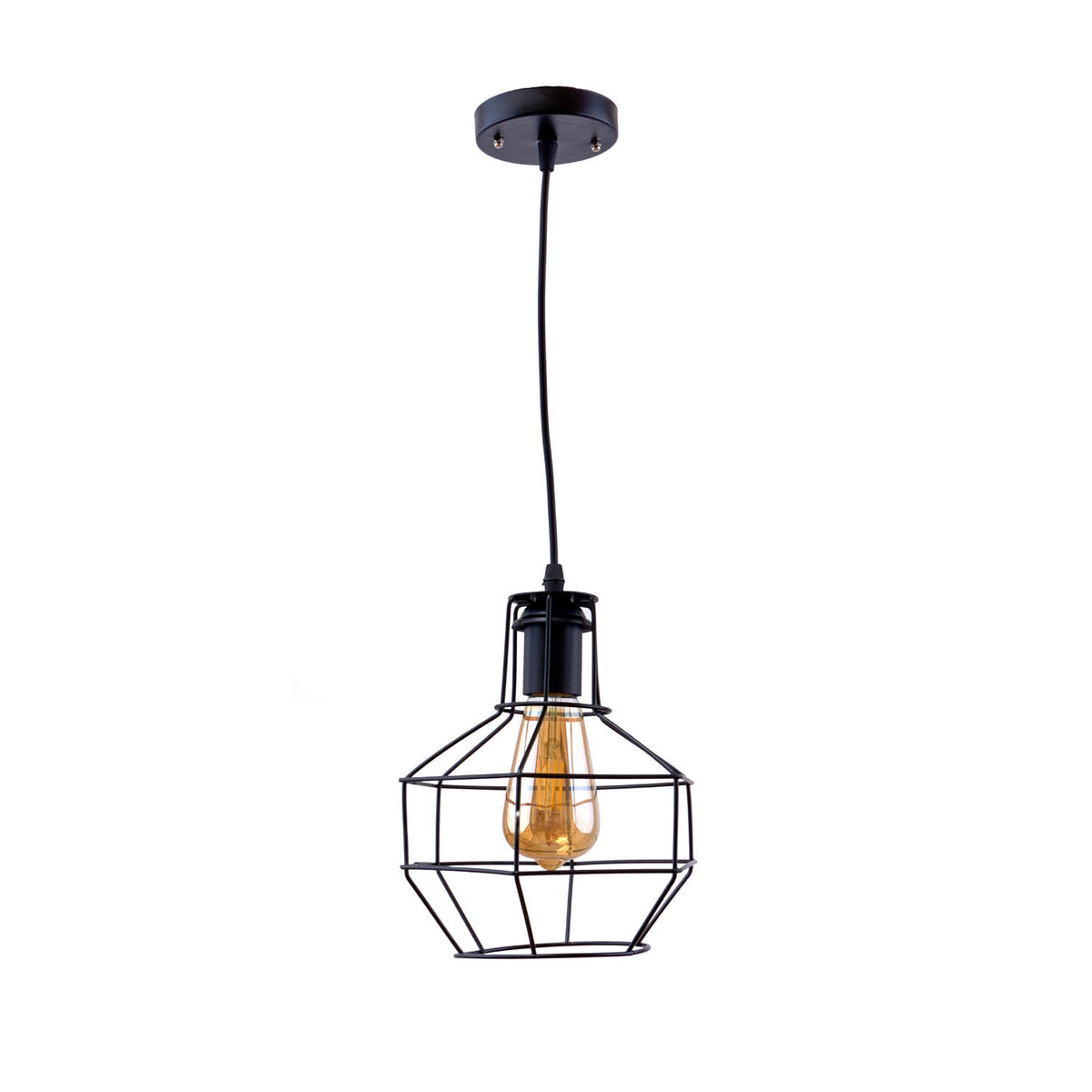 Aluminum chandelier with an elegant geometric design