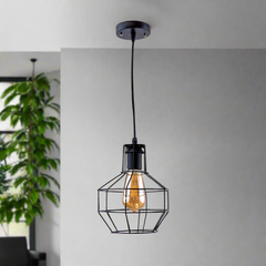 Aluminum chandelier with an elegant geometric design
