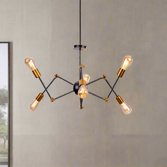 Modern aluminum chandelier adds luxury to any room