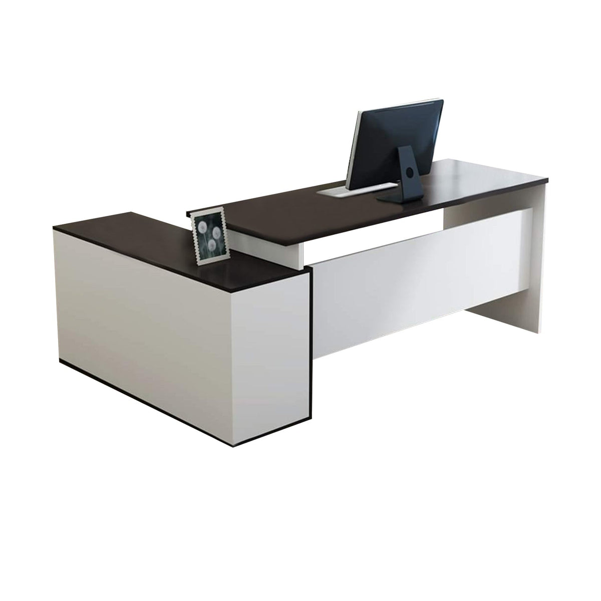 High-quality MDF wooden manager’s desk with a modern design – Model OAL-057