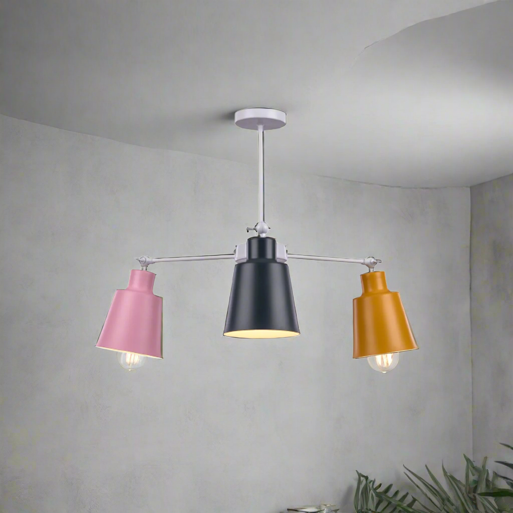 Aluminum chandelier with a modern and luxurious design
