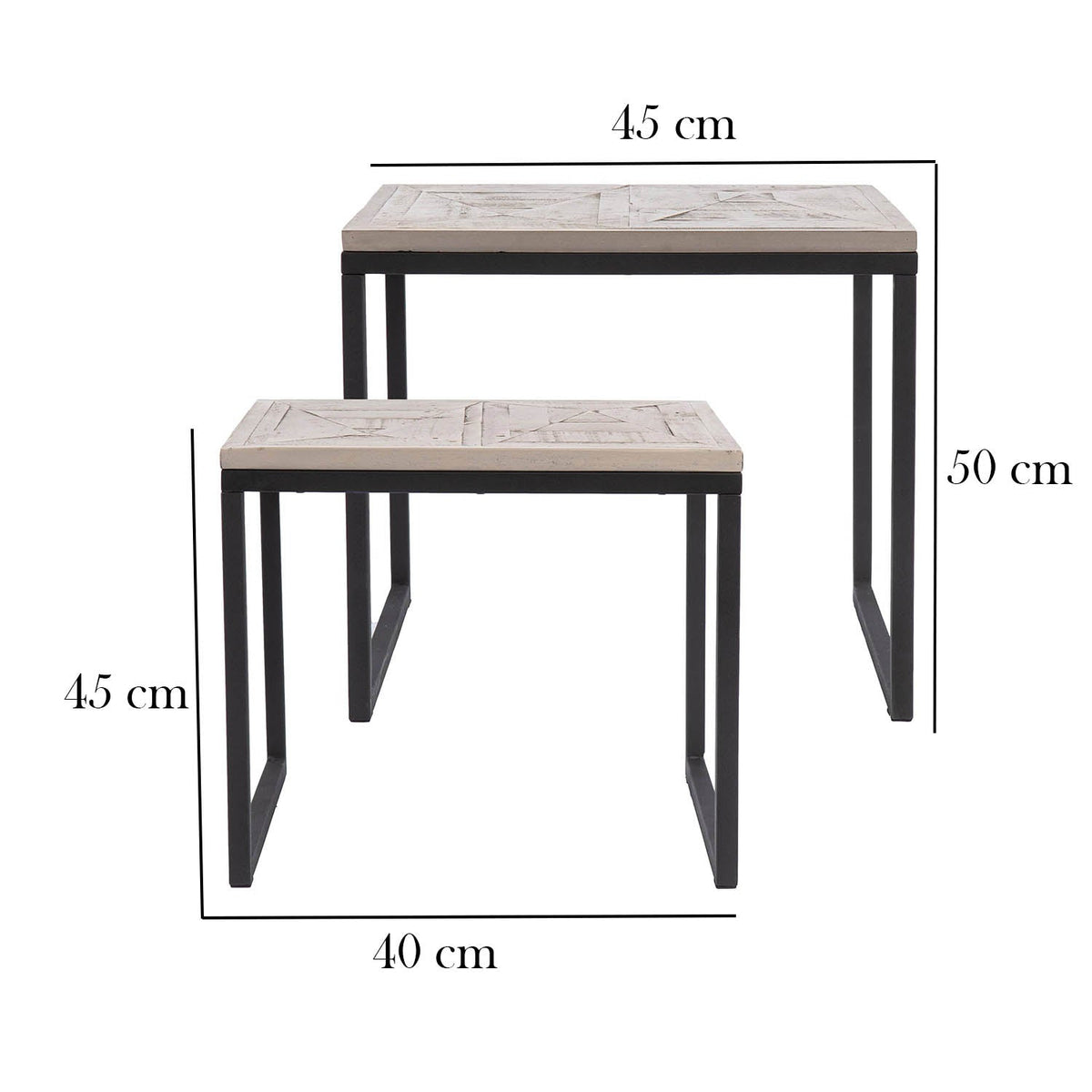 Porsha side table, iron, electrostatic paint