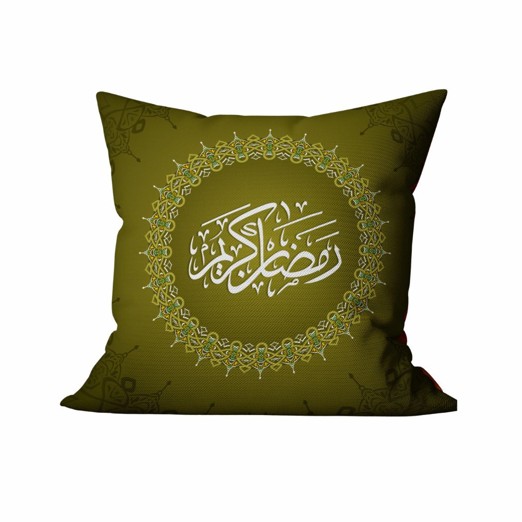 Ramadan Cushion 40×40 cm with Fiber Filling and Zipper – Elegant Ramadan Design | OS-RAM-039
