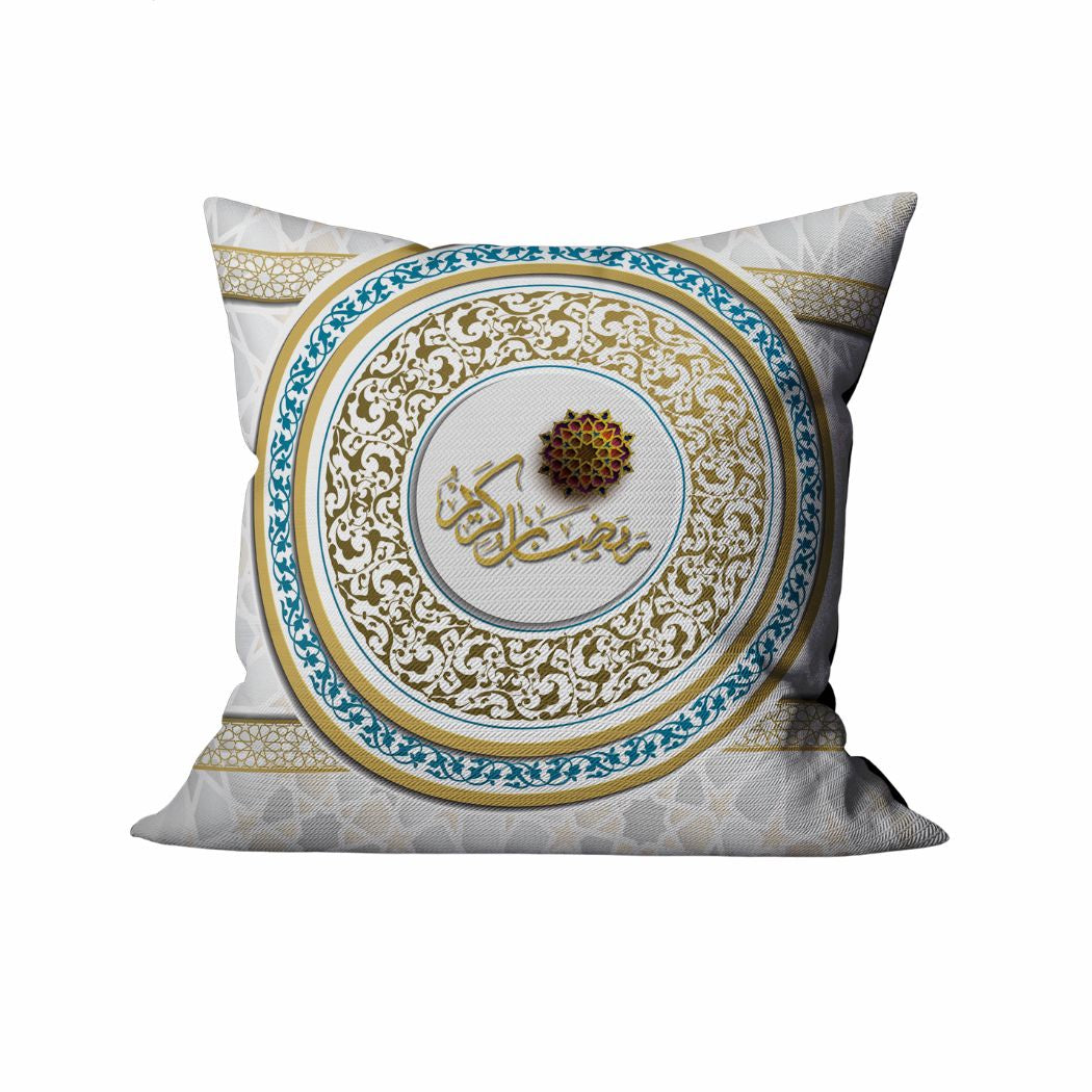 Ramadan Cushion 40×40 cm with Fiber Filling and Zipper – Elegant Ramadan Design | OS-RAM-027