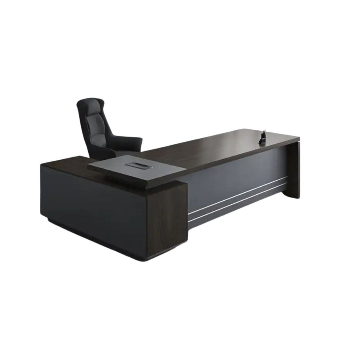 High-quality Spanish MDF wooden executive desk – a durable modern design suitable for professional offices – CEM-134