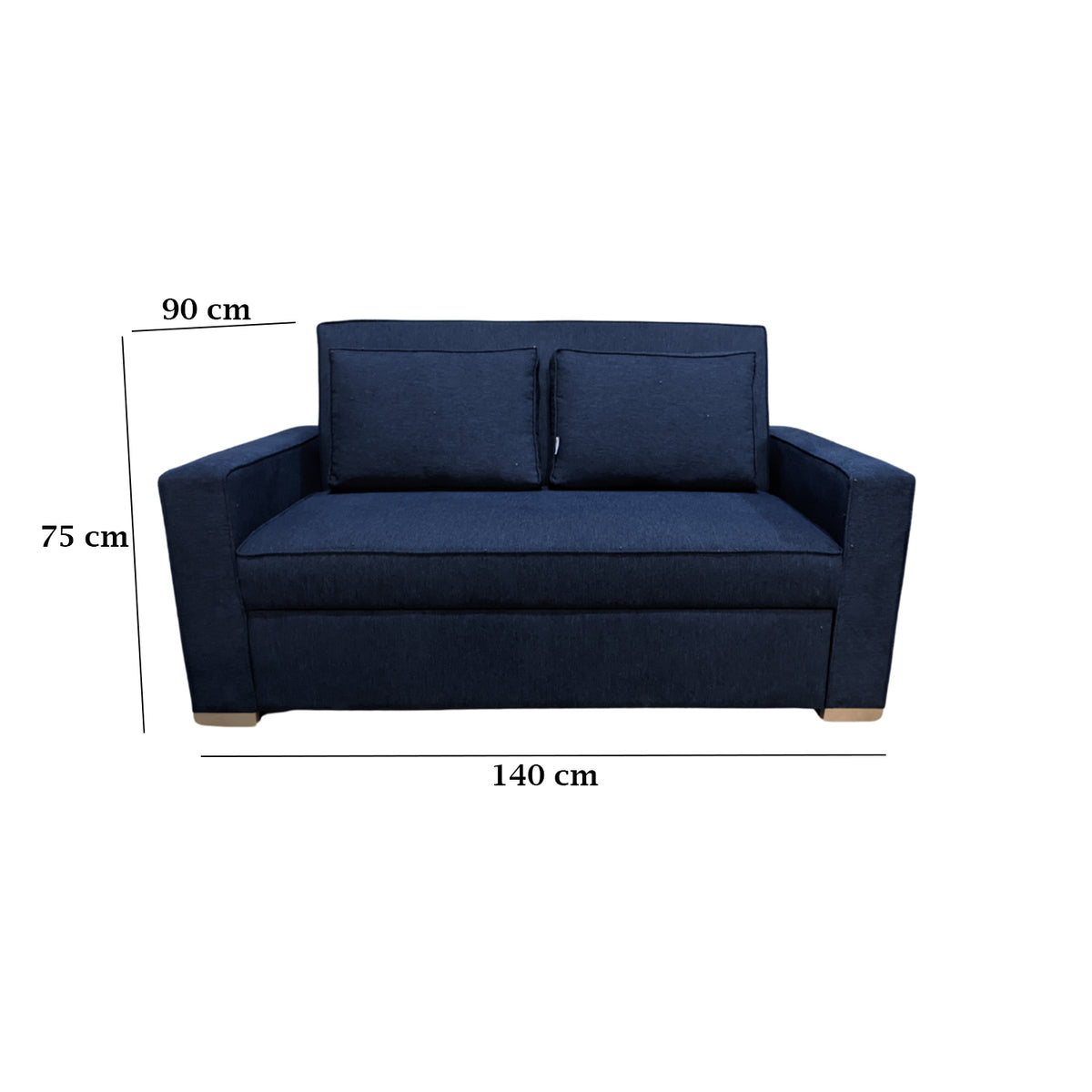Manx 2-Seater Sofa Bed - Red Beech Wood - HST-070