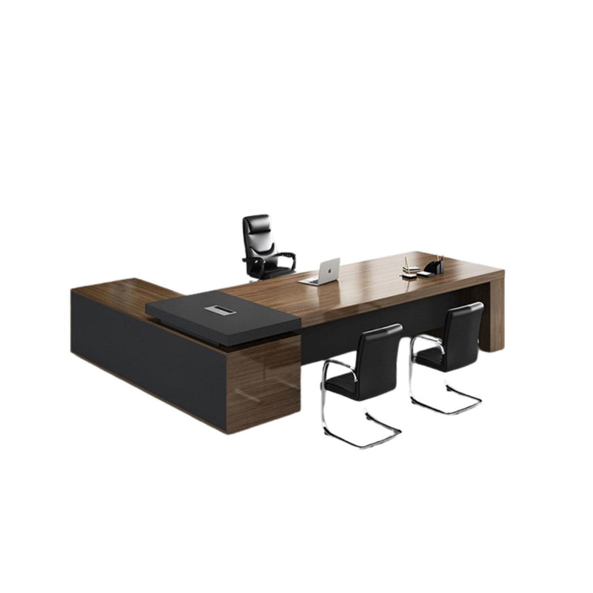 High-quality Spanish MDF wooden manager’s desk – a durable modern design suitable for professional offices – CEM-146