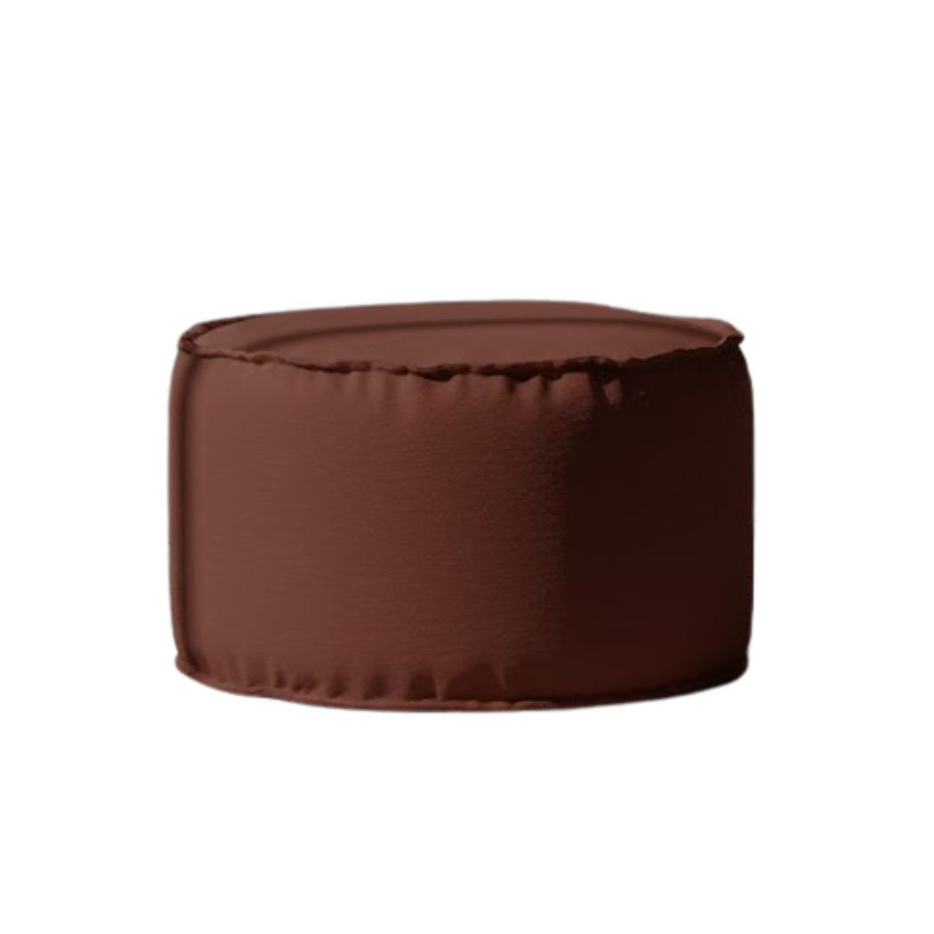 Medium size pouf with comfortable and modern Sabia fabric in brown color ELH-085
