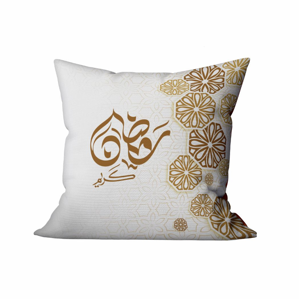 Ramadan Cushion 40×40 cm with Fiber Filling and Zipper – Elegant Ramadan Design | OS-RAM-033