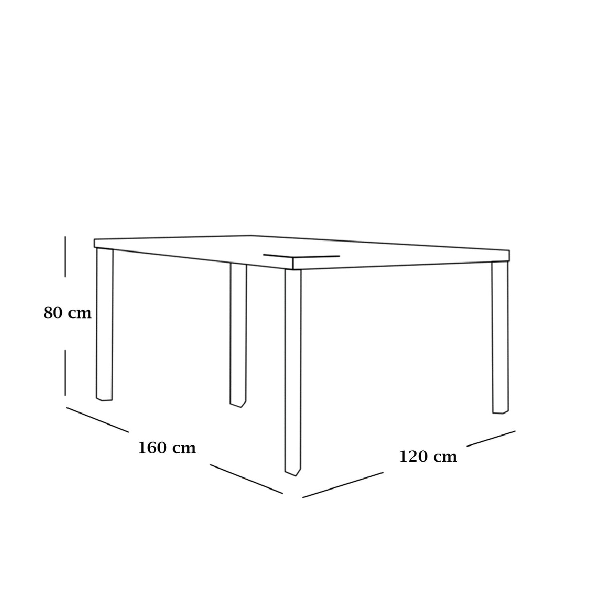 Dining table - 7 pieces of high quality beech wood - KYN-179