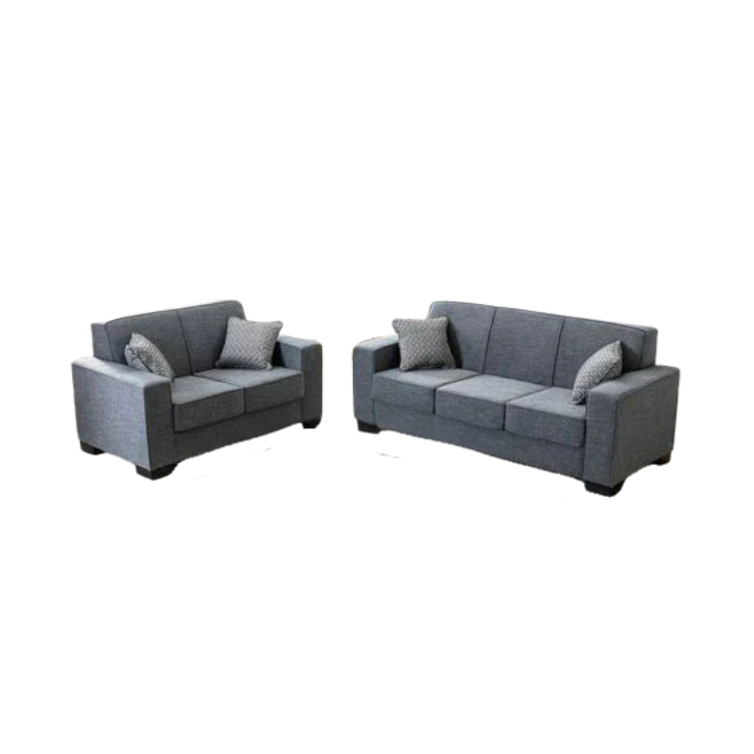 Beech wood sofa set - Koya linen fabric - ENT-053
