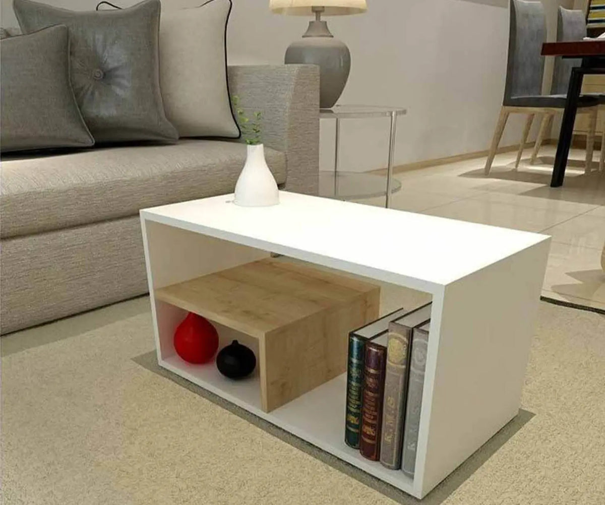 Junera coffee table with shelf, 80 * 40, MDF wood